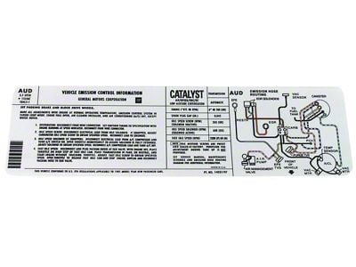 CA Automatic Emission Decal (1981 Corvette C3)