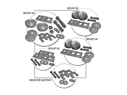 1965-1967 Corvette Body Mounting Kit. Convertible