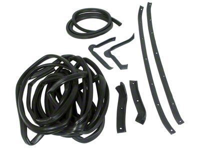 CA Body Weatherstrip Kit; 9-Pieces (63-67 Corvette C2 Coupe)