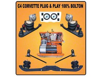 CA 1984-1994 Corvette Complete Air Suspension Kit - Plug and Play