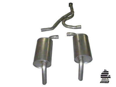 CA Converter-Back Exhaust System with Round Mufflers (76-77 Corvette C3)