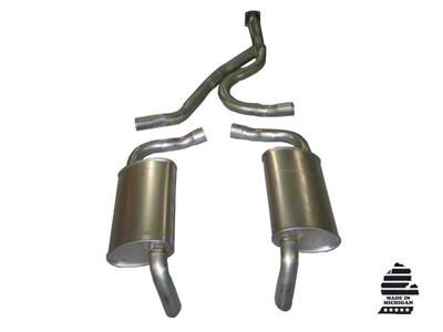 CA Converter-Back Exhaust System with Round Mufflers (1978 350 L48 V8 Corvette C3)