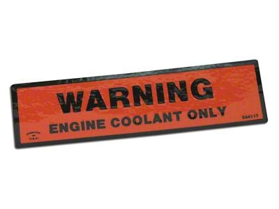 CA Coolant Warning Decal (74-78 Corvette C3)