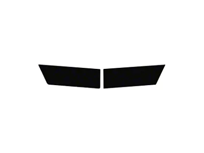 CA Crossed Flag Emblem Overlay; Front; Gloss Black (84-96 Corvette C4)