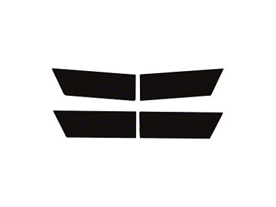 CA Crossed Flag Emblem Overlay; Front and Rear; Matte Black (84-96 Corvette C4)