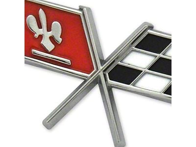 CA 1978-1979 Corvette Crossflags Fuel Door Emblem