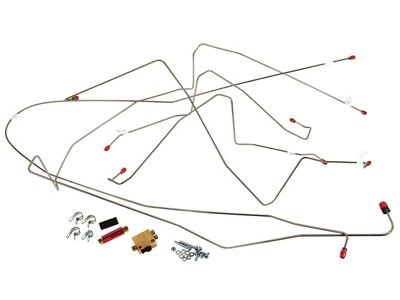 CA 1953-1962 Corvette Disc Brake Line Kit with Valve