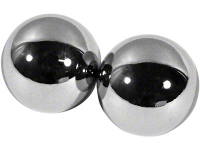 1964-1967 Corvette Door Balls. Inside Opening-Chrome - Metal