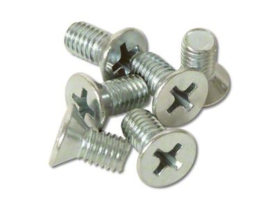 CA Door Lock Pivot Plate Screws; 6-Pieces (56-62 Corvette C1)