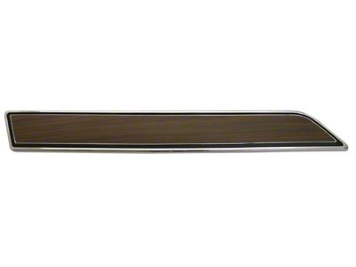 CA Door Panel Insert Plate with Walnut Insert; Driver Side (70-76 Corvette C3)