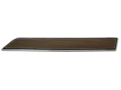 CA Door Panel Insert Plate with Walnut Insert; Passenger Side (70-76 Corvette C3)