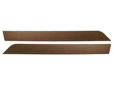 CA Door Panel Inserts; Walnut (70-76 Corvette C3)