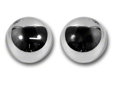 Door Pull Knobs; Chrome Plastic (64-67 Corvette C2)