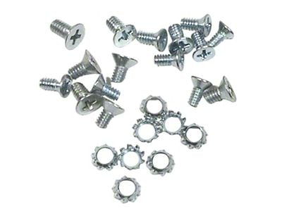 CA Door Window Frame Upper Track Screws; 16-Pieces (56-62 Corvette C1)