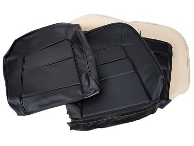 CA Driver Series Leather Seat Upholstery Kit; Black (1965 Corvette C2)