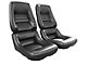 CA Driver Series Leather/Vinyl Seat Upholstery Kit; 4-Inch Bolster; Black (79-82 Corvette C3)