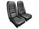 CA Driver Series Leather/Vinyl Seat Upholstery Kit; Black (76-78 Corvette C3)