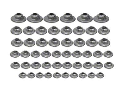 CA Emblem Speednut Kit; 52-Pieces (70-72 Corvette C3)