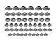 CA Emblem Speednut Kit; 52-Pieces (70-72 Corvette C3)