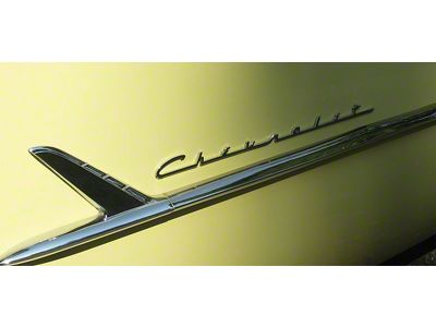 CA 1953-1955 Corvette Emblems. Chevrolet Side Script