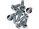 CA Engine Compartment/Jack Handle/Lug Wrench Clip Screws; 10-Pieces (56-62 Corvette C1)