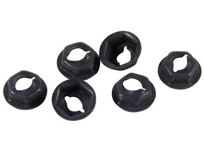 CA 1966-1967 Corvette Exhaust Bezel Mount Nuts. 6 Piece Set