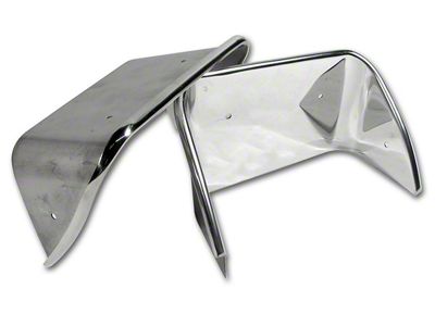 CA Exhaust Bezels; Polished (70-73 Corvette C3)