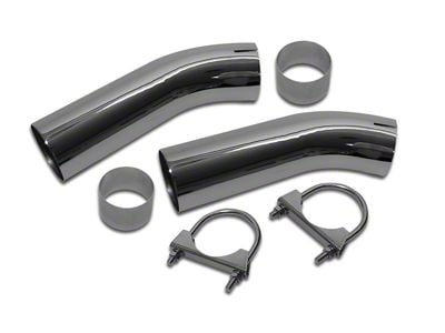 CA 1974-1982 Corvette Exhaust Extensions. Curved Non-Flared Stainless Steel