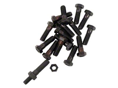 CA 1965-1974 Corvette Exhaust Manifold Bolt Set. Big Block with Power Steering