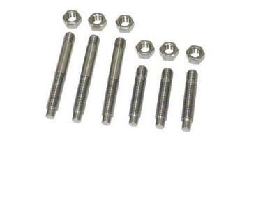 CA 1957-1978 Corvette Exhaust Manifold Studs. with Nuts - Stainless Steel 12pc