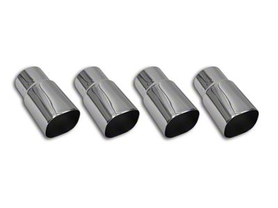 CA 1985-1991 Corvette Exhaust Tips. ZR1 Style Chrome 4 Piece Set