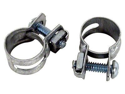 CA 1961-1972 Corvette Expansion Tank Hose Clamps. 2 Piece Set