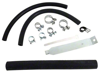 CA 1961-1962 Corvette Expansion Tank Installation Kit - Hoses, Clamps, Mounting Strap