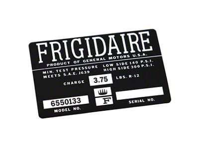 CA Frigidaire Air Conditioner Compressor Decal (64-65 Corvette C2)