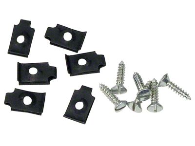 CA Headlight Ring Screws and J-Nuts; 12-Pieces (56-57 Corvette C1)