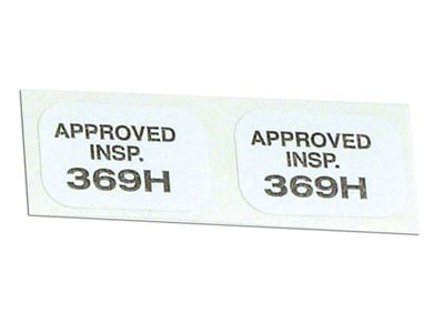 CA Heater Inspection Decals (64-67 Corvette C2)