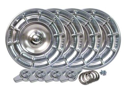 CA 1956-1958 Corvette Hubcaps with Spinners. 4 Piece Set