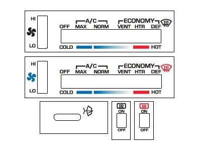 CA 1978-1982 Corvette HVAC Overlay Kit - White