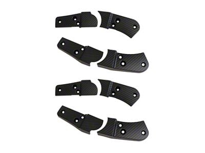 CA 1978-1982 Corvette Hydro Carbon Seat Hinge Cover Set - 8pc - Gloss