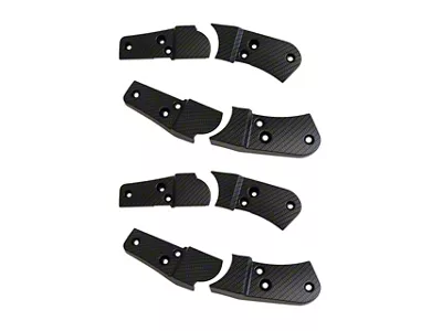 CA 1978-1982 Corvette Hydro Carbon Seat Hinge Cover Set - 8pc - Matte