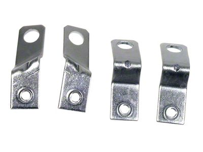 CA 1970-1979 Corvette Ignition Shield Bracket Set. 4 Piece Rear Lower