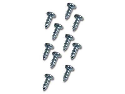 CA Inner Door Garnish Molding Screws; 10-Pieces (56-62 Corvette C1)