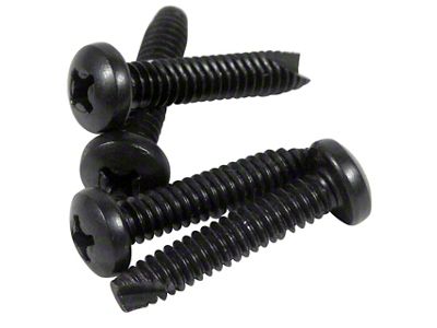 CA 1965-1977 Corvette Interior Door Pull Handle Screw Set - 4pc - Black