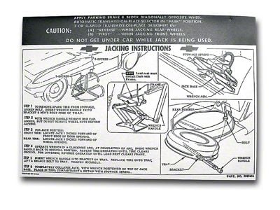 CA Jacking Instruction Decal (63-64 Corvette C2)