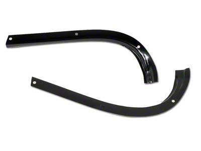 CA Kick Panel Trim; Black (63-64 Corvette C2)