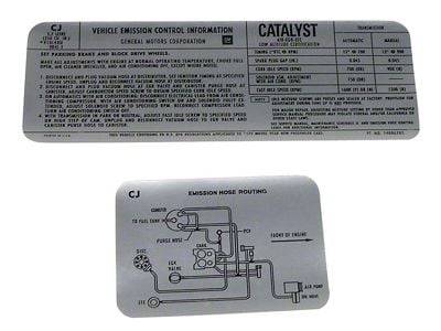 CA L48 Emission Decal (1979 Corvette C3)