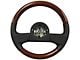 CA Leather and Simulated Wood Steering Wheel; Mahogany (84-89 Corvette C4)