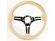 CA Leather Steering Wheel with Chrome Spokes; Tan (69-82 Corvette C3)