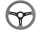 CA Leather Steering Wheel with Slotted Black Spokes; Gray (68-82 Corvette C3)