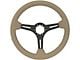 CA Leather Steering Wheel with Slotted Black Spokes; Tan (68-82 Corvette C3)